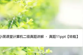小黑课堂计算机二级真题讲解 - 真题11ppt【转载】视频封面
