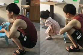 爸爸整蛊萌娃把椅子拿走了！以为会摔个大跟头，结果出乎意料视频封面