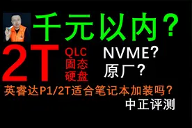 中正评测：千元以内2T固态硬盘，镁光P1/QLC适合笔记本加装吗？视频封面