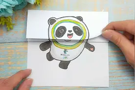 有趣吉祥物冰墩墩变脸卡通画，简单三次变换又创意，小朋友很喜欢视频封面