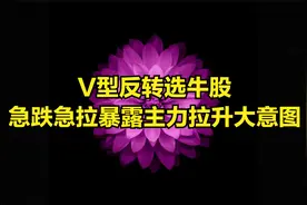 v型反转选牛股，急跌急拉暴露主力拉升大意图，选股战法之七