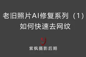 如何快速去网纹 老旧照片修复 AI插件最强合集系列教程（1）视频封面