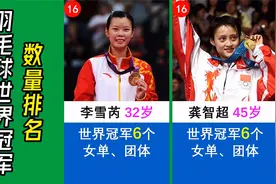 羽毛球世界冠军数量排名，风云组合分列二三名，林丹二十冠第一视频封面