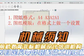 SW自定义零件装配体工程图模版----妮可老师视频封面