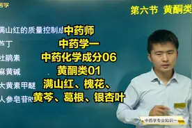 中药化学成分06黄酮类01满山红、槐花、黄芩、葛根、银杏叶等视频封面