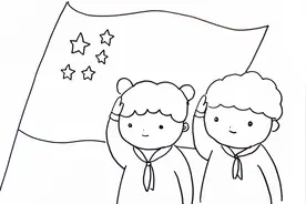 学画国旗下敬礼的少先队员简笔画，一起来试试吧视频封面