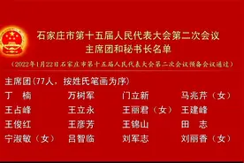 石家庄市第十五届人民代表大会第二次会议主席团和秘书长名单视频封面