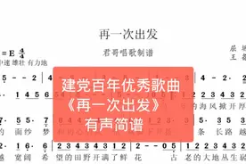《再一次出发》有声简谱，追梦的人们雄姿英发新时代的号角已吹响视频封面