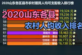 2020山东各县农村人均收入排名，曹县意外垫底，第一名不在济南视频封面