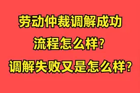 劳动仲裁调解成功能马上拿钱吗？调解失败会怎样？了解这些才不慌视频封面