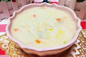 超简单的养生鸡丝粥做法，营养丰富味道鲜美，学会早餐不用愁了