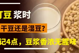 你用干豆还是湿豆做豆浆？早餐店老板：记住4点，豆浆香，没腥味视频封面