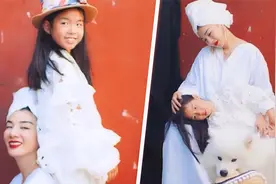 黄奕母女马场大片曝光，纯白亲子装互相依偎，女儿镜头表现力十足视频封面