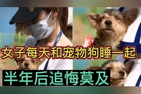 女子每天和宠物狗睡在一起，半年后追悔莫及，决定将宠物狗送人？视频封面