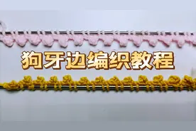 分享一个狗牙边的编织方法，也叫锯齿花边，让你的织物更加精致！视频封面