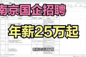 南京市属国企，年薪25万起招聘人才，要求5年工作经验视频封面