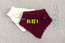 丫丫编织馆  DIY手工毛线棒针编织围脖假领子视频教程1视频封面