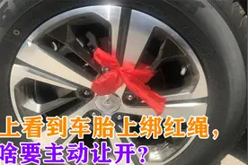 路上看到车胎上绑红绳，为啥要主动让开？老司机：不懂你就亏大了视频封面