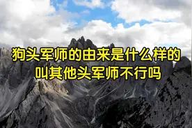 狗头军师的由来是什么样的 叫其他头军师不行吗视频封面
