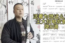 《活着为啥这么难》王大叔电吹管34号音色降B调，人活一世不容易视频封面