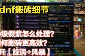 dnf如何高效搬砖？怎么处理100级假紫细节才能收益最大化！视频封面