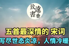 五首最深情的宋词，写尽世态炎凉，人情冷暖！一生至少读一次视频封面