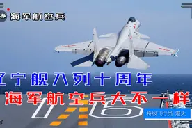 由陆向海，歼15低空掠过阿利伯克，这才是海军航空兵真正的样子视频封面