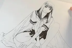 绘画学习-漫画家休息期间的随手涂鸦水手服~日本视频封面