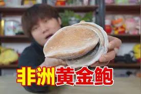 试吃超大非洲“黄金鲍”，88元买来两只，味道能好吃吗？视频封面