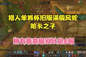 怀旧服猎人祖格单抓哈卡之子 70版本的神宠