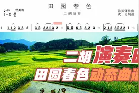 二胡经典考级曲《田园春色》曲谱，演奏要轻快、活泼，富有动感！视频封面