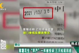 唐山：三只松鼠回应早产花生一年投诉：我们喷码19位 这个只有8位视频封面