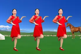 民族风广场舞《火红的萨日朗》草原天籁之音，悠扬动听，百听不厌视频封面