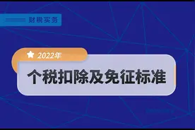 注意！一地发文，2022年个税扣除及免征标准有变！视频封面