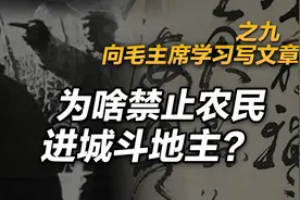 司马南：为啥禁止农民进城斗地主？向毛主席学习写文章之九视频封面