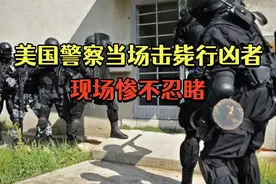 流浪汉劫持人质，美国警察绕后偷袭，当场击毙行凶者视频封面