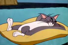 猫和老鼠：汤姆正在家里睡觉，杰瑞在家里面，喝着温热的咖啡视频封面
