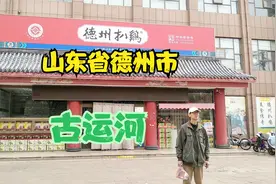 山东省德州市古运河风景区的建筑古色古香视频封面