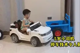 教我开车吧？5岁小孩开车太厉害，阿姨找他学习科目二侧方位停车视频封面