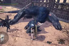 【怪物猎人世界-冰原】PS4屠龙挑战猛冥赤龙帅气的黑鹰充能斧 (1)视频封面