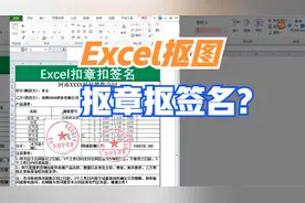 Excel抠图扣章扣签名小技巧视频封面
