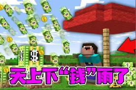 我的世界：天上下起了“钱”雨！都是为了阿呆的幸福！