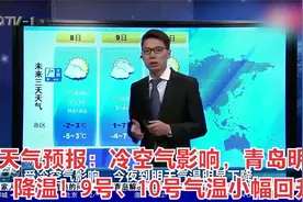 天气预报：冷空气影响，青岛明显降温！9号、10号气温小幅回升