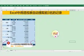 Excel中用数据透视表自动提取前3名的记录，简单到没朋友！