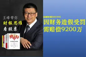 抚顺特钢[600399]因财务造假受罚需赔偿9200万视频封面
