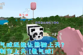 我的世界教育版01：无模组教你制作氢气球！挂给熊猫可以飞天哟！视频封面