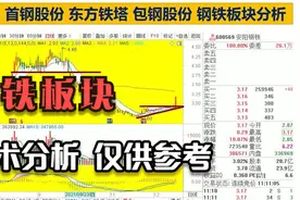 安阳钢铁 首钢股份 东方铁塔 包钢股份 金洲管道钢铁板块技术分析视频封面