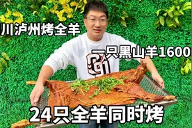 四川泸州吃烤全羊，24只同时烤，一只1600块只用本地黑山羊视频封面