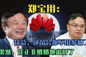 郑宝用：任总，这个会你不用参加了！果然，任正非悄悄地离开了视频封面