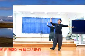 超级喜欢的藏族广场舞《向往神鹰》快跟着帅哥分解动作二学起来吧